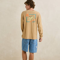 RHYTHM TIGER VINTAGE LONG SLEEVE T-SHIRT - SAND