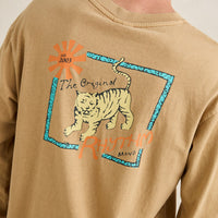 RHYTHM TIGER VINTAGE LONG SLEEVE T-SHIRT - SAND