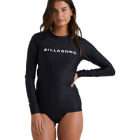 BILLABONG SOCIETY LONG SLEEVE RASH SHIRT - BLACK