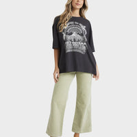 BILLABONG WOMENS PALM CLASSICS T-SHIRT - OFF BLACK
