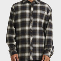 BILLABONG MENS COASTLINE FLANNEL SHIRT - CHOCOLATE