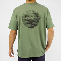 CARVE EVENTIDE OVERSIZED TEE - MOSS GREEN