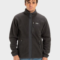 QUIKSILVER MENS HOOK ZIP UP FLEECE - PHANTOM