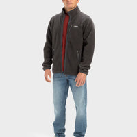 QUIKSILVER MENS HOOK ZIP UP FLEECE - PHANTOM