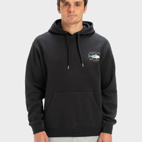 QUIKSILVER MENS YELLOW FINS HOODIE - BLACK