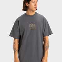 QUIKSILVER MENS HIGH RISE T-SHIRT - IRON GATE