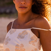 ROXY OG ROXY MIDI SLIP DRESS - TAPIOCA SINGLE HIBIS