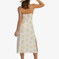 ROXY OG ROXY MIDI SLIP DRESS - TAPIOCA SINGLE HIBIS