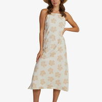 ROXY OG ROXY MIDI SLIP DRESS - TAPIOCA SINGLE HIBIS