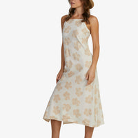 ROXY OG ROXY MIDI SLIP DRESS - TAPIOCA SINGLE HIBIS