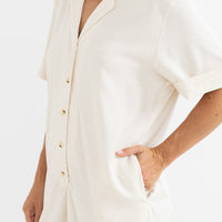 RHYTHM VACAY ROMPER - CREAM