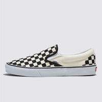VANS CLASSIC SLIP ON - BLACK AND WHITE CHECKER/WHITE