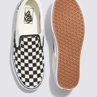 VANS CLASSIC SLIP ON - BLACK AND WHITE CHECKER/WHITE