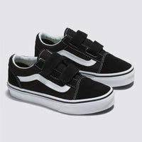 VANS YOUTH OLD SKOOL VELCROS - BLACK/TRUE WHITE