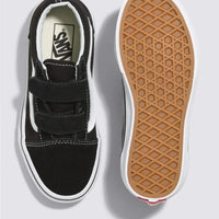 VANS YOUTH OLD SKOOL VELCROS - BLACK/TRUE WHITE