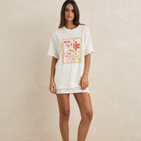 RHYTHM WILDFLOWER OVERSIZED T-SHIRT - VINTAGE WHITE