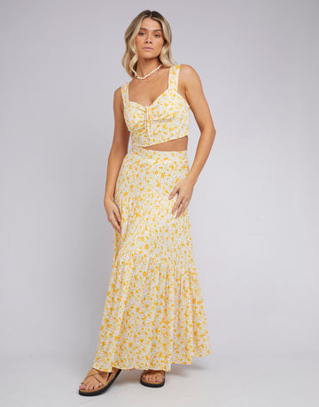SHOP ALL ABOUT EVE FRIDA FLORAL MAXI SKIRT ONLINE WITH CHOZEN SURF