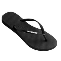 HAVAIANAS SLIM METAL LOGO BLACK/SILVER