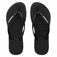 HAVAIANAS SLIM METAL LOGO BLACK/SILVER