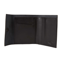 BILLABONG TRIBONG LEATHER WALLET - BLACK