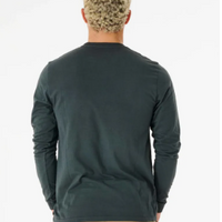 RIP CURL PLAIN WASH LONG SLEEVE - WASHED BLACK