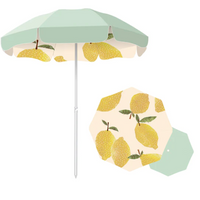 BUSINESS AND PLEASURE - MINT/LEMON BEACH UMBRELLA