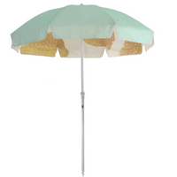 BUSINESS AND PLEASURE - MINT/LEMON BEACH UMBRELLA