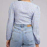 AAE MAXINE FLORAL TOP - BLUE PRINT