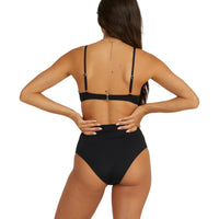 BILLABONG SOL SEARCHER REESE U/WIRE BIKINI TOP - BLACK PEBBLE