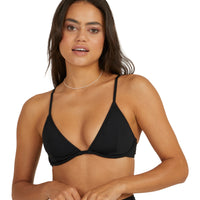 BILLABONG SOL SEARCHER REESE U/WIRE BIKINI TOP - BLACK PEBBLE