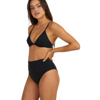 BILLABONG SOL SEARCHER REESE U/WIRE BIKINI TOP - BLACK PEBBLE