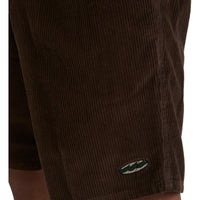 BILLABONG LARRY CORD SHORT - DARK BROWN