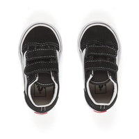 VANS TODDLER OLD SKOOL VELCRO - BLACK/ WHITE