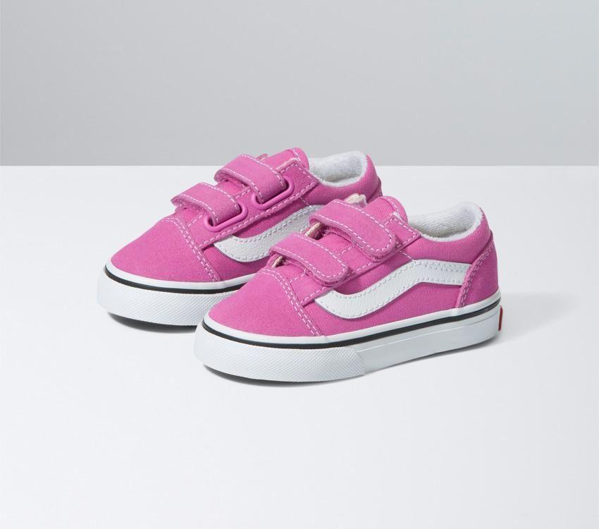 Vans pink velcro Clearance