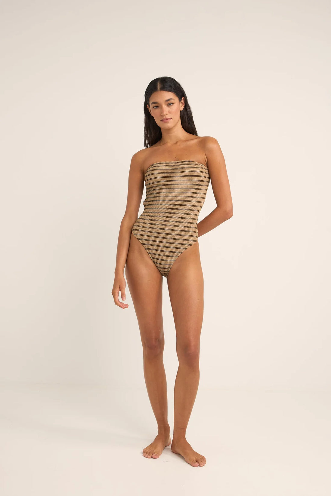 RHYTHM SOL STRIPE STRAPLESS ONE PIECE
