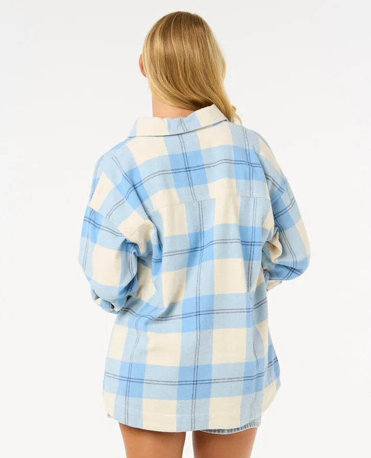 RIP CURL LA ISLA FLANNEL SHIRT - BLUE