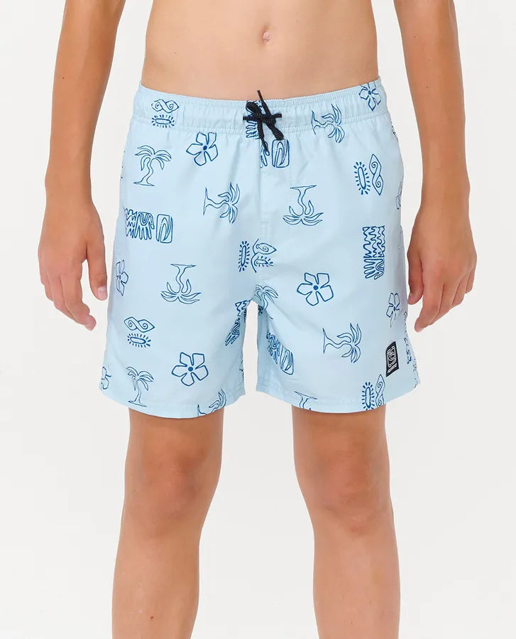 RIP CURL BOYS EVOLUTION MOTIF VOLLEY - LIGHT BLUE