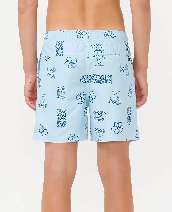 RIP CURL BOYS EVOLUTION MOTIF VOLLEY - LIGHT BLUE