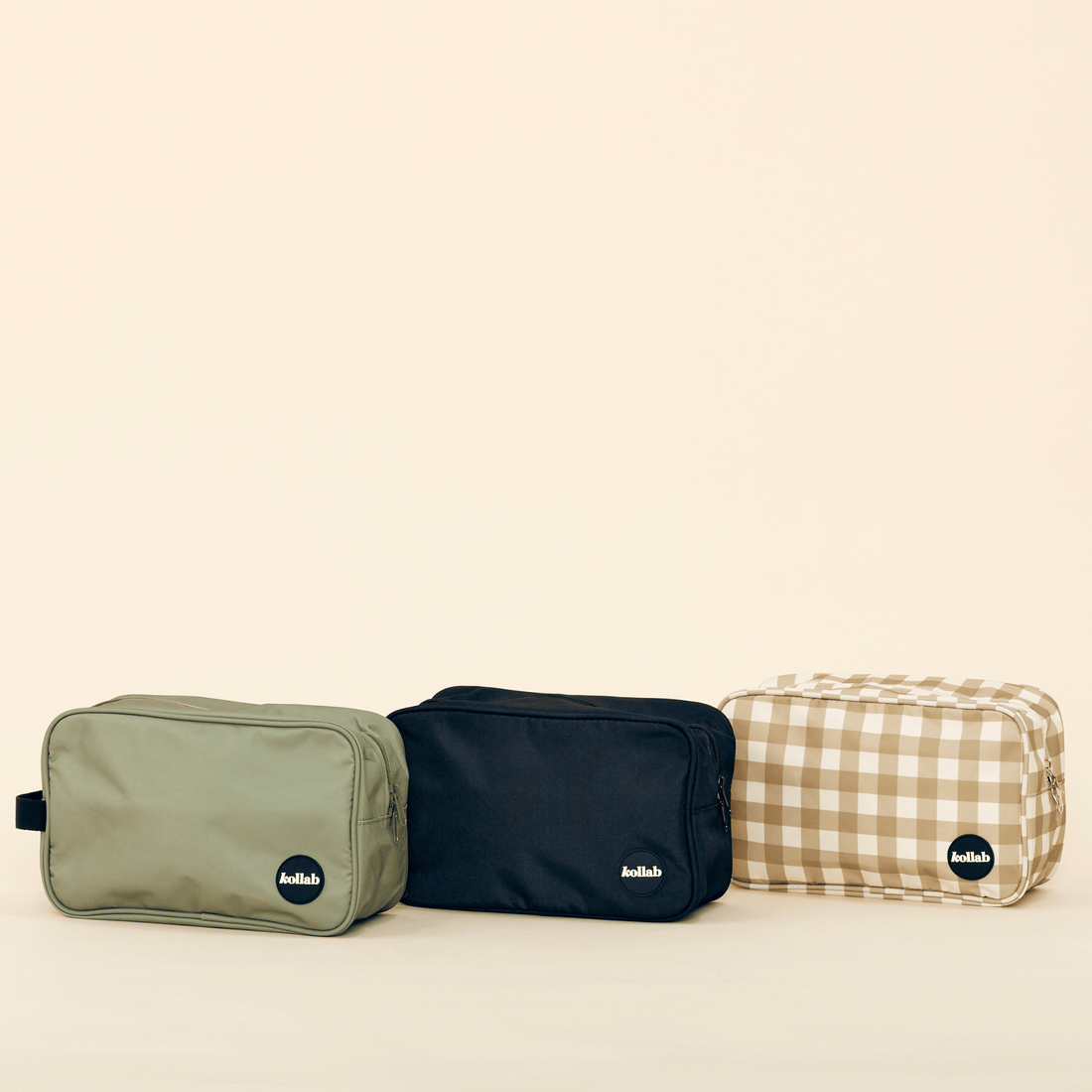 KOLLAB TRAVEL BAG -  KHAKI BLACK