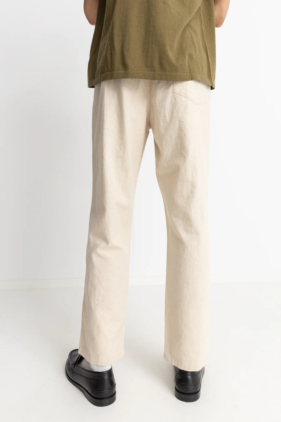 RHYTHM MENS LINEN JAM PANT - BONE