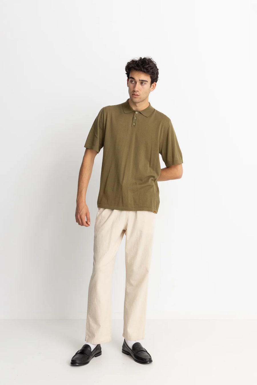 RHYTHM MENS LINEN JAM PANT - BONE