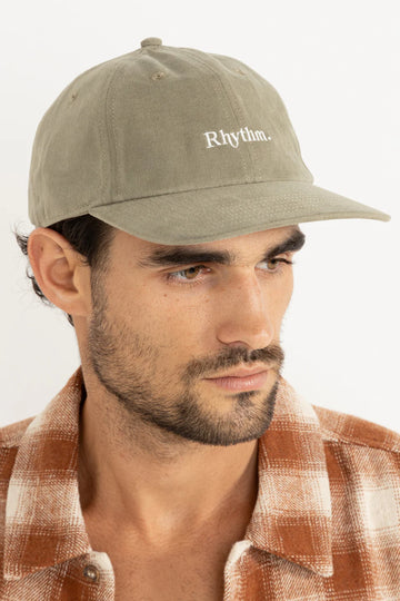 RHYTHM ESSENTIAL BRUSHED TWILL CAP - SEA GRASS