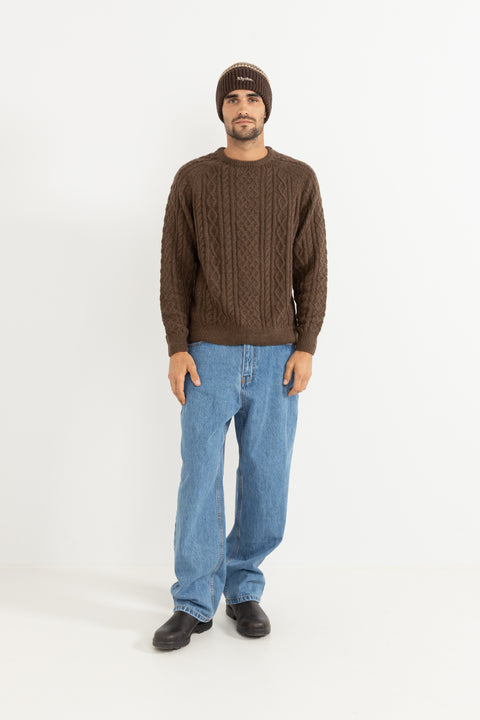 RHYTHM STRIPE BEANIE - CEDAR