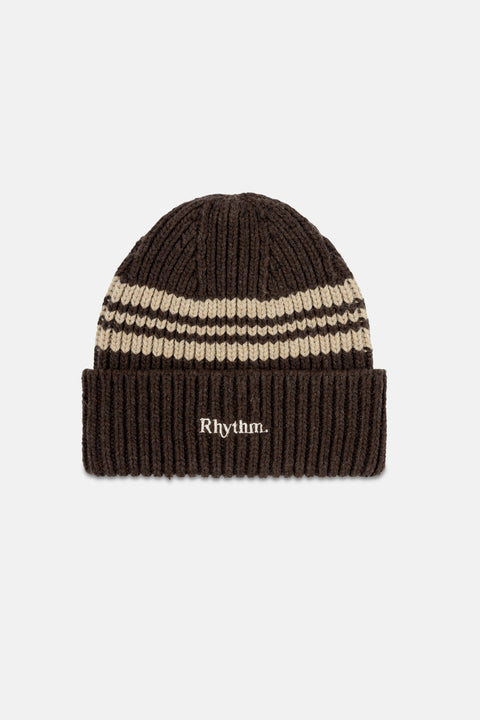 RHYTHM STRIPE BEANIE - CEDAR