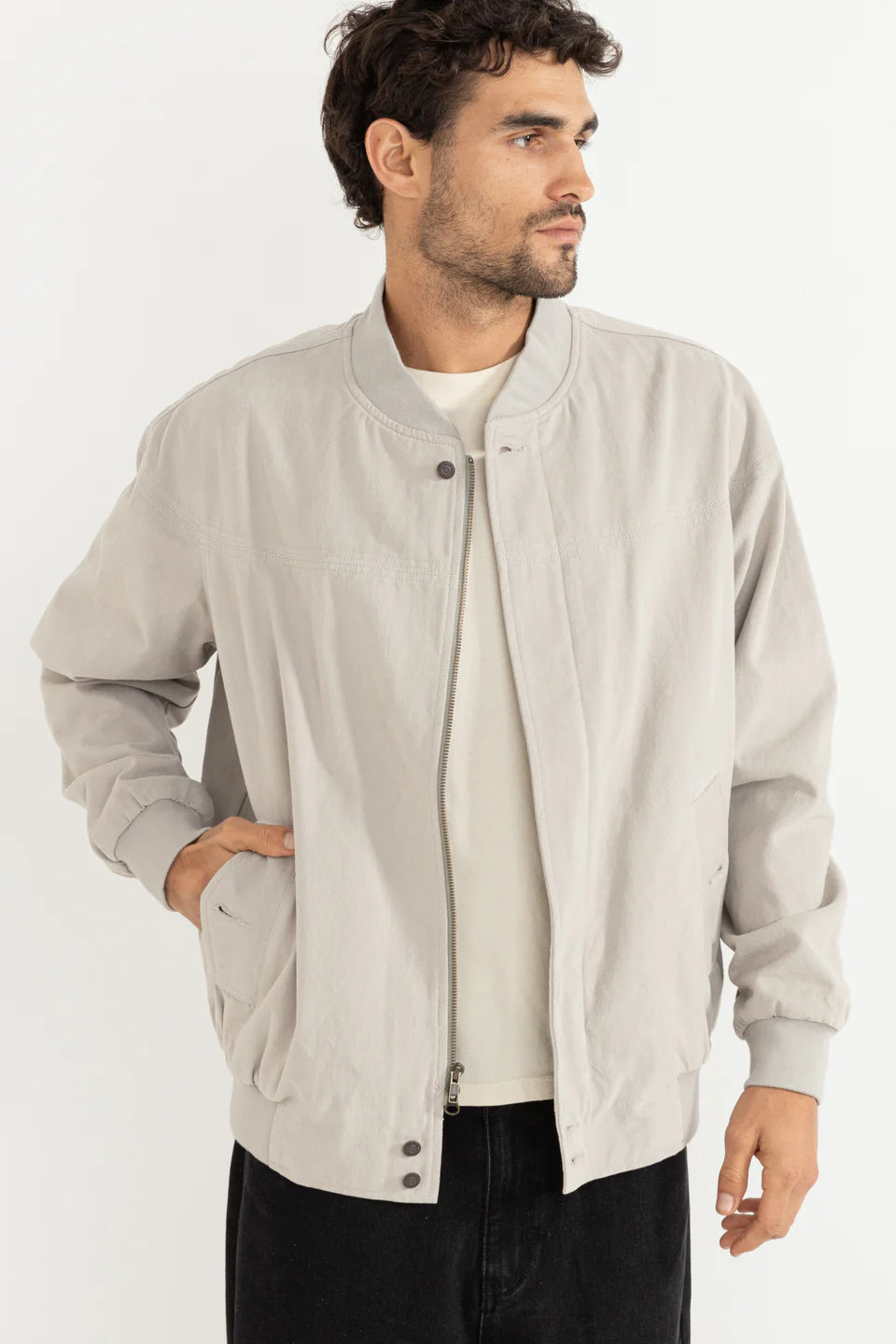 RHYTHM MENS DERBY JACKET - SMOKE