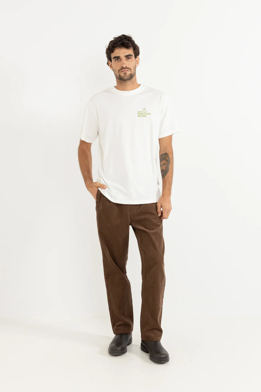 RHYTHM MENS CORD JAM PANT - BROWN