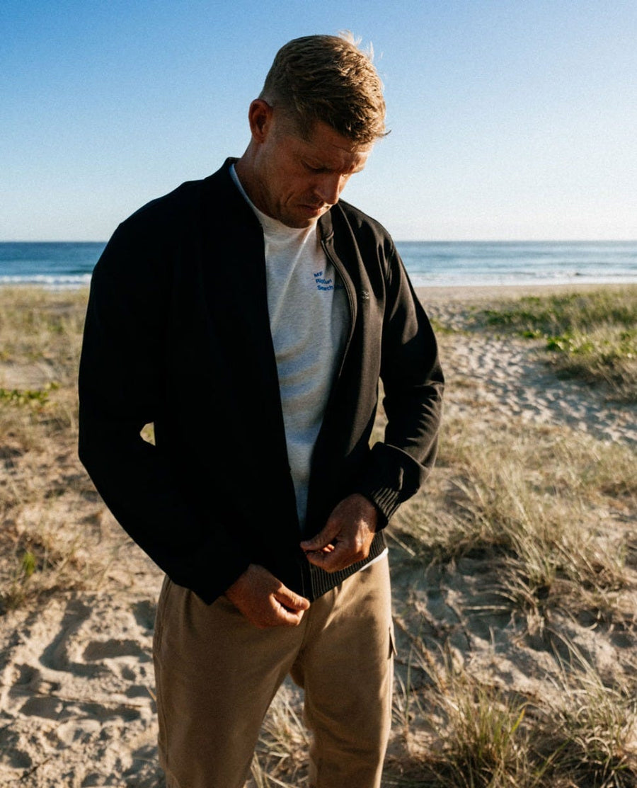 RIP CURL ANTI SERIES MICK FANNING BOMBER JACKET - BLACK