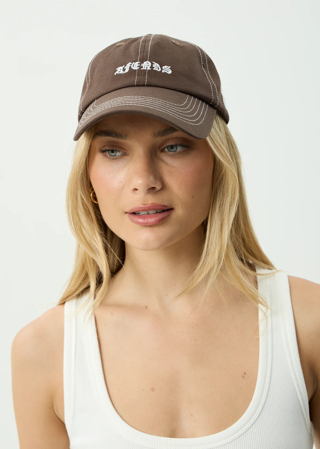 AFENDS BREATHE - SIX PANEL CAP - COFFEE