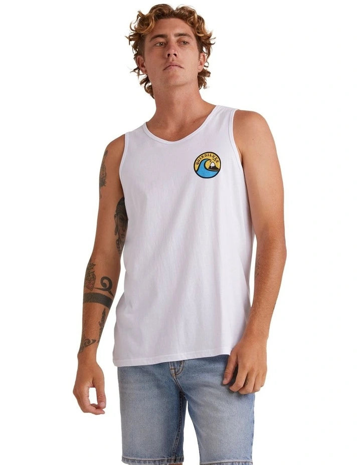 QUIKSILVER MENS FEELING THE VIBE TANK - WHITE