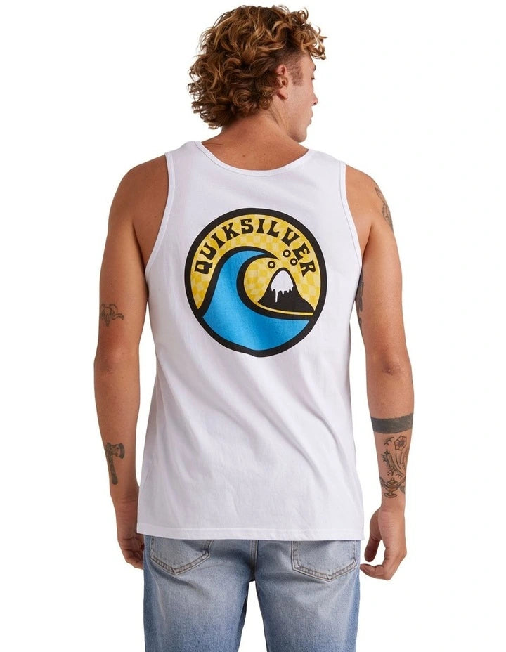 QUIKSILVER MENS FEELING THE VIBE TANK - WHITE